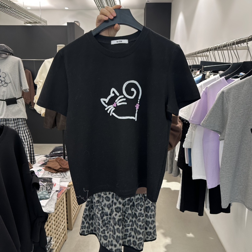 A.CES東大門實拍女士新款時尚真品人氣休閑職業推薦熱賣T恤A.CEST恤圖色3