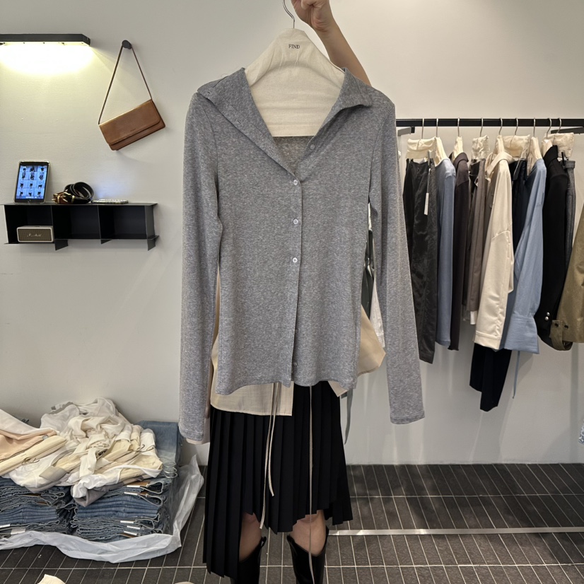 FIND-P東大門實拍女裝新款職業熱賣時尚休閑真品長袖T恤FIND-P長袖T恤圖色4