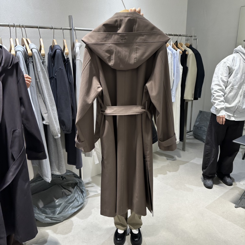 OVU韓國直郵女士新品真品推薦職業人氣休閑時尚熱賣長款風衣OVU長款風衣