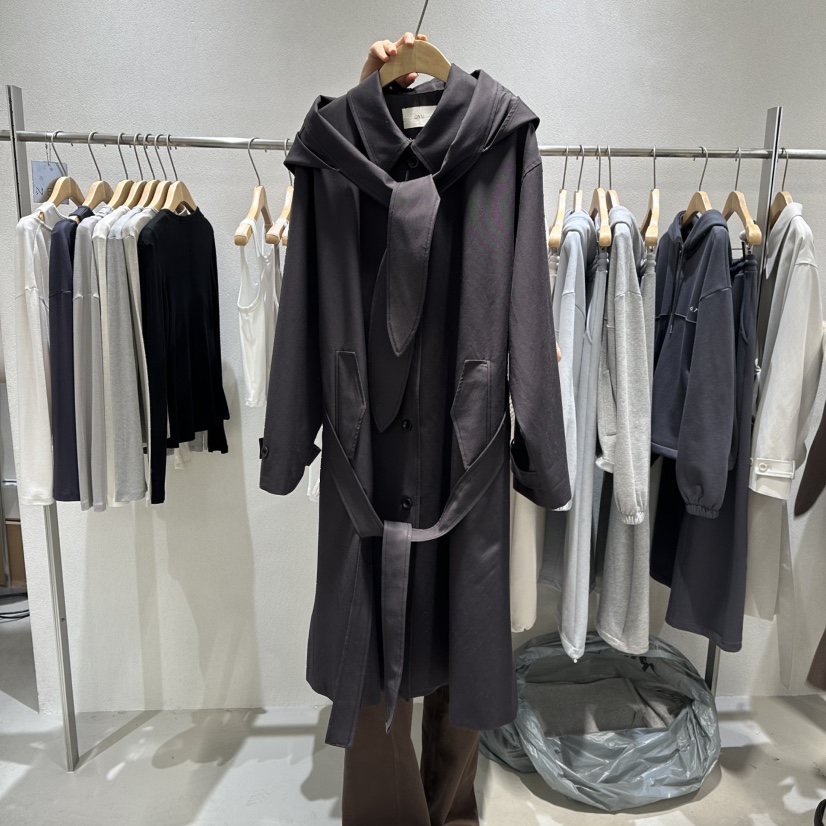 OVU韓國直郵女士新品真品推薦職業人氣休閑時尚熱賣長款風衣OVU長款風衣圖色3