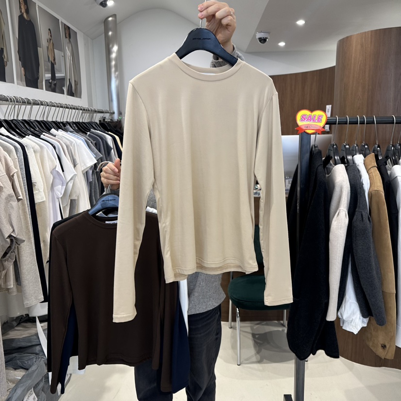 LE EDITION韓國直郵女士新款熱賣真品職業休閑長袖T恤柔軟LE BOENE長袖T恤圖色2