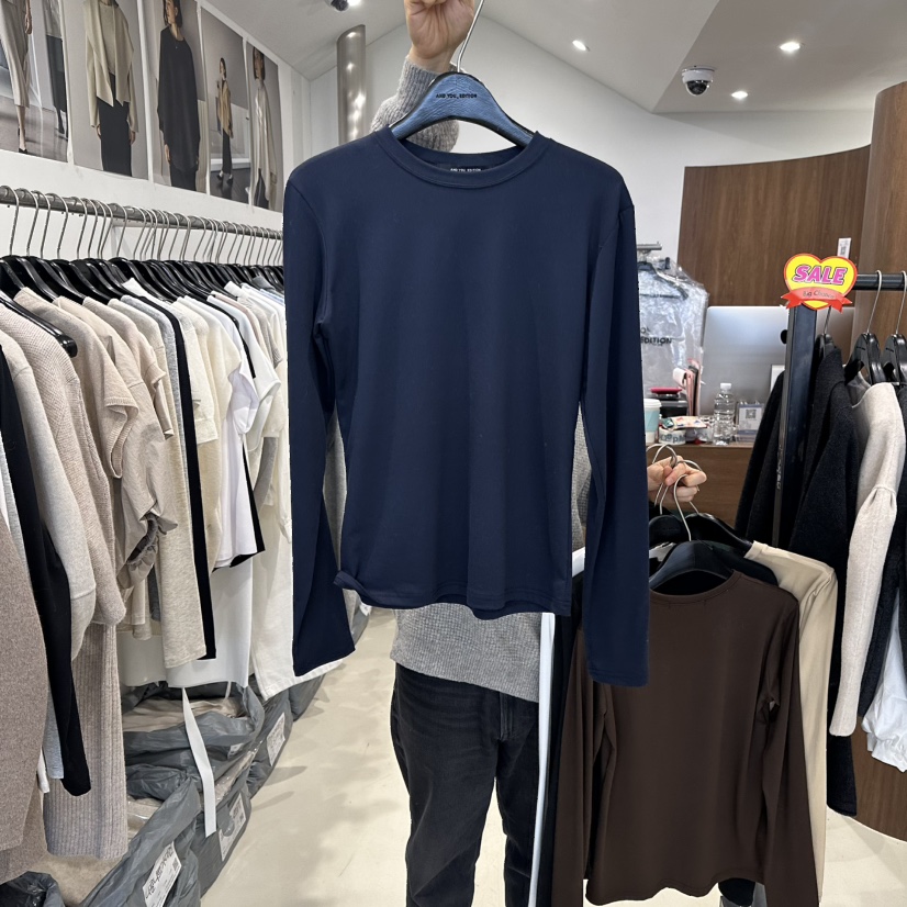 LE EDITION韓國直郵女士新款熱賣真品職業休閑長袖T恤柔軟LE BOENE長袖T恤圖色4