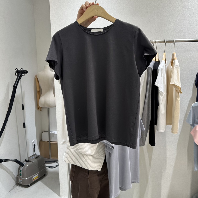 OVU韓國代購女裝新款職業真品時尚人氣熱賣推薦26春夏T恤OVUT恤圖色6墨色