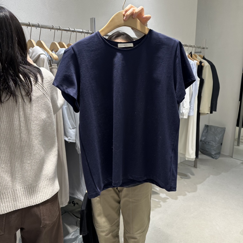OVU韓國代購女裝新款職業真品時尚人氣熱賣推薦26春夏T恤OVUT恤圖色7深藍色