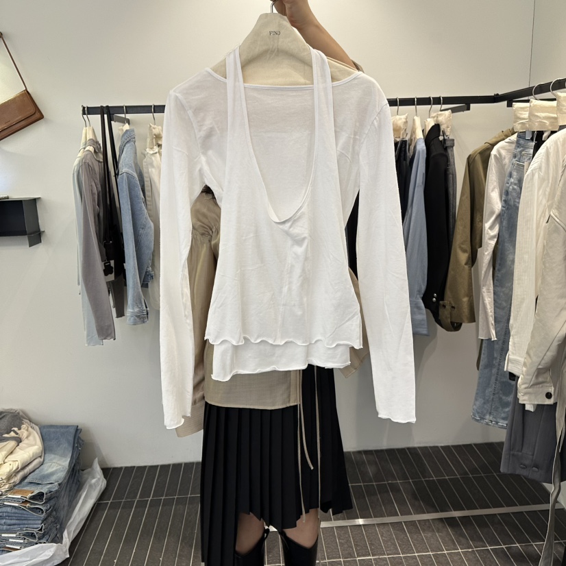 FIND-P韓國直郵女裝新款真品熱賣時尚職業26春夏長袖T恤FIND-P長袖T恤圖色4