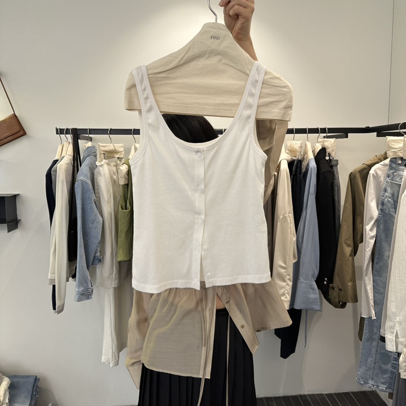 FIND-P韓國代購女裝新款休閑職業熱賣時尚推薦26春夏吊帶背心FIND-P吊帶/背心圖色1