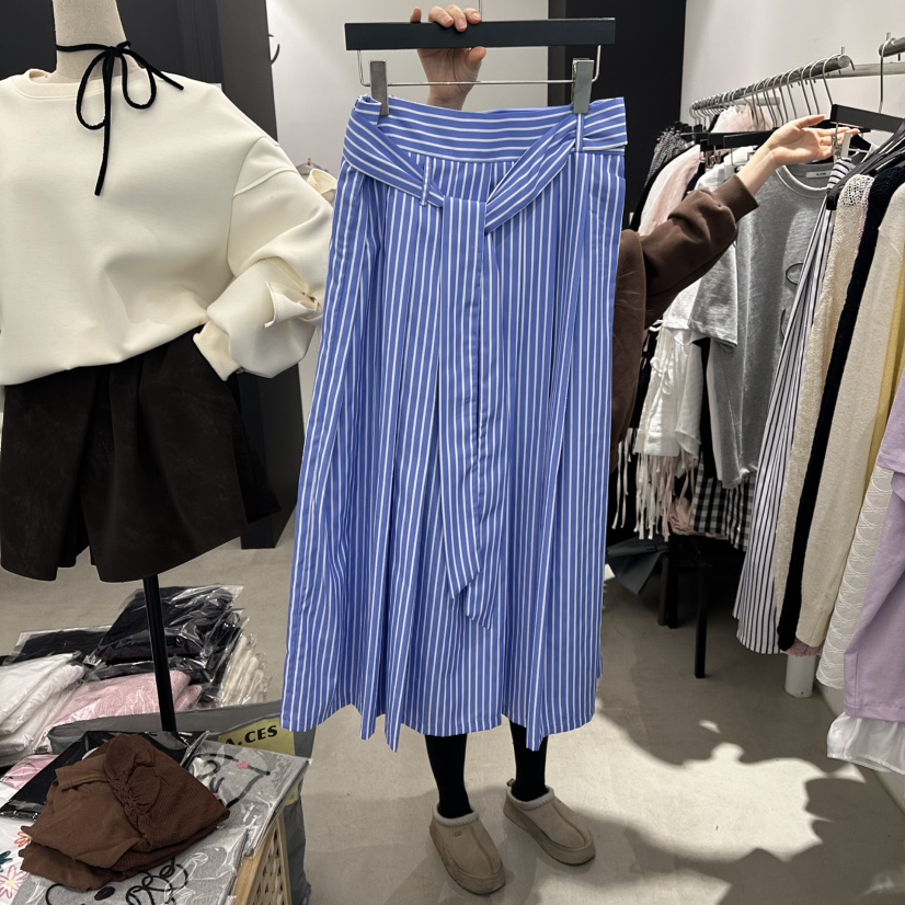 A.CES韓國代購女裝新品熱賣推薦真品26春夏人氣長裙腰帶A.CES長裙圖色1