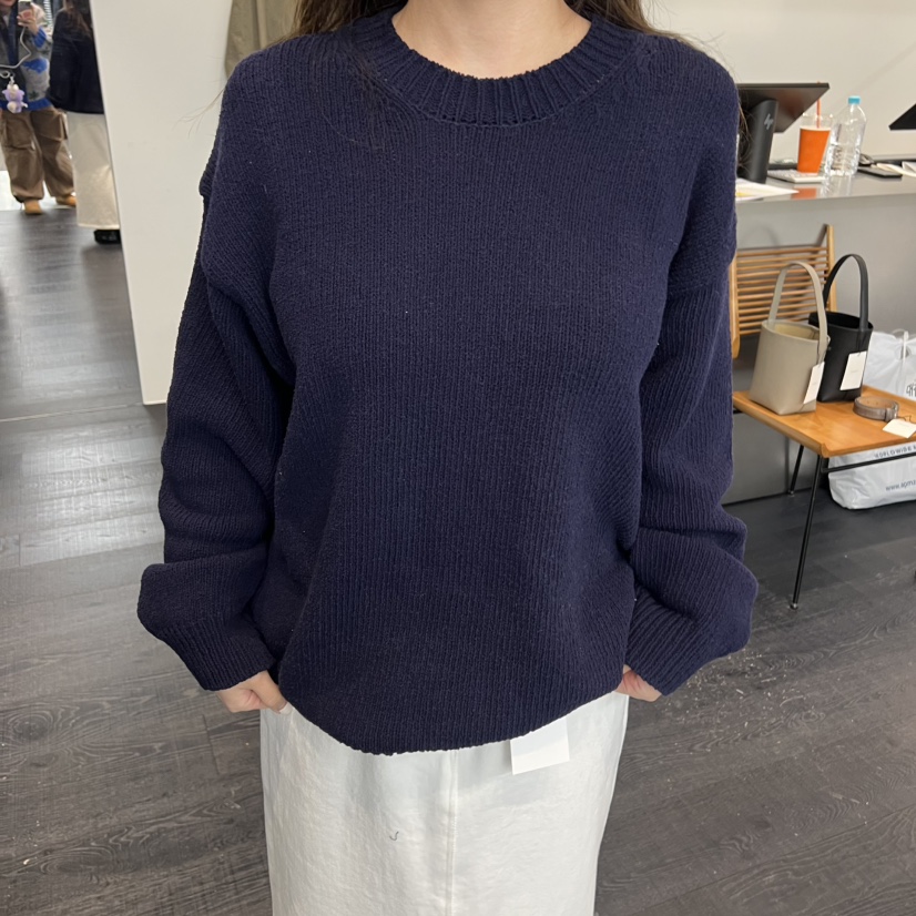 OBJECT東大門代購女裝新款熱賣休閑時尚26春夏針織衫棉質圓領OBJECT針織衫圖色1