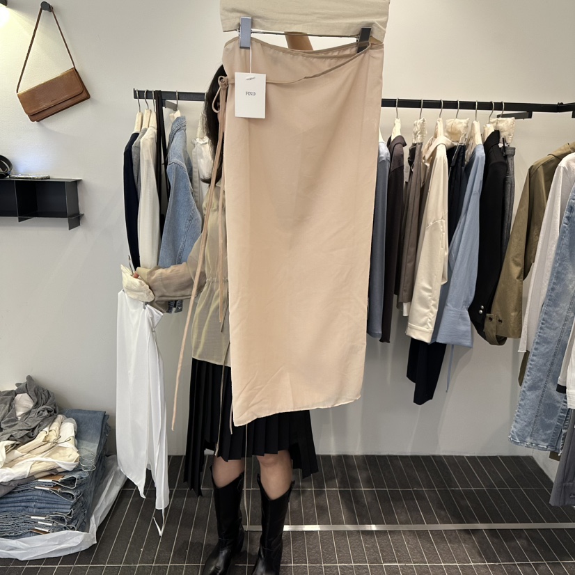 FIND-P韓國直郵女裝新品休閑熱賣人氣真品職業長裙披肩雪紡FIND-P長裙