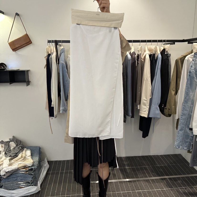 FIND-P韓國直郵女裝新品休閑熱賣人氣真品職業長裙披肩雪紡FIND-P長裙圖色1