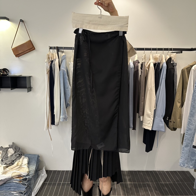 FIND-P韓國直郵女裝新品休閑熱賣人氣真品職業長裙披肩雪紡FIND-P長裙圖色3