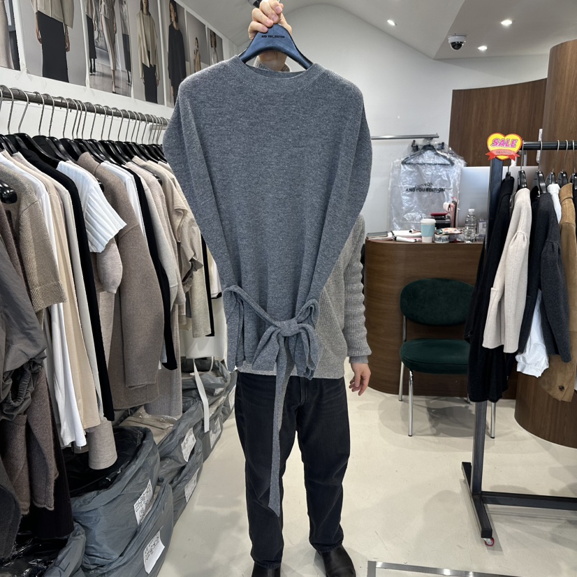 LE EDITION東大門實拍女裝新品26春夏休閑人氣針織衫含腰帶LE BOENE針織衫圖色2