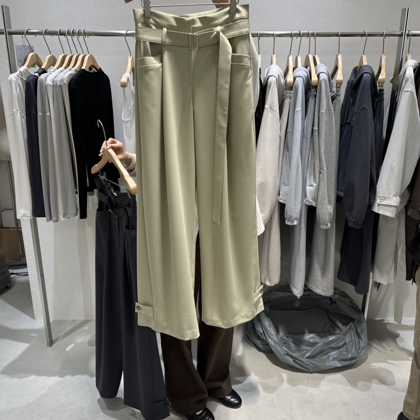 OVU東大門實拍女裝新款推薦職業真品熱賣休閑休閑褲含腰帶OVU休閑褲圖色1