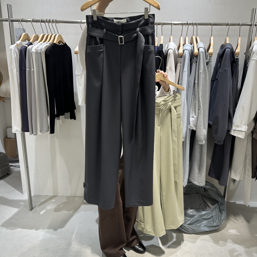 OVU東大門實拍女裝新款推薦職業真品熱賣休閑休閑褲含腰帶OVU休閑褲圖色2