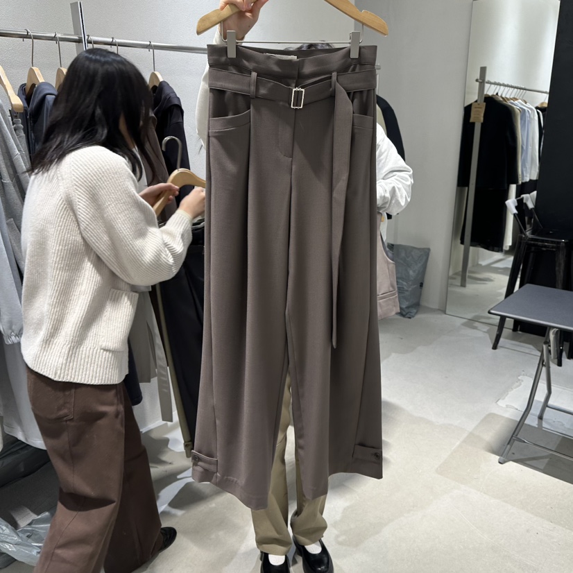 OVU東大門實拍女裝新款推薦職業真品熱賣休閑休閑褲含腰帶OVU休閑褲圖色3