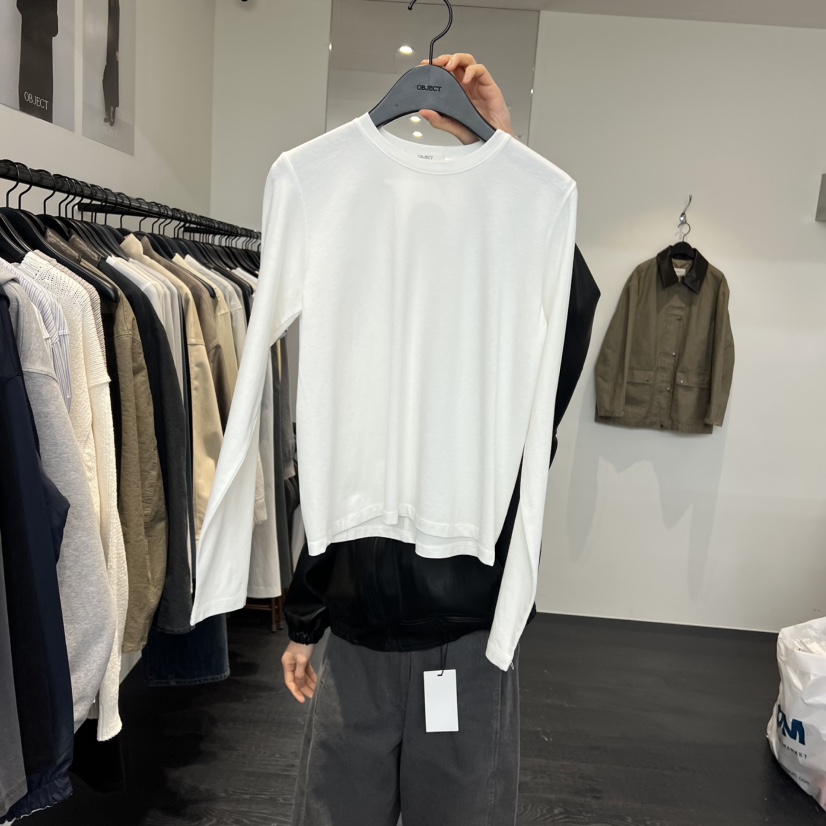 OBJECT東大門代購女裝新款推薦熱賣職業真品26春夏長袖T恤鏤空OBJECT長袖T恤圖色1