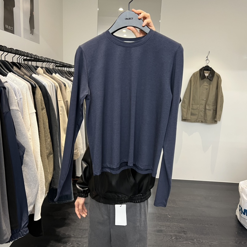 OBJECT東大門代購女裝新款推薦熱賣職業真品26春夏長袖T恤鏤空OBJECT長袖T恤圖色4