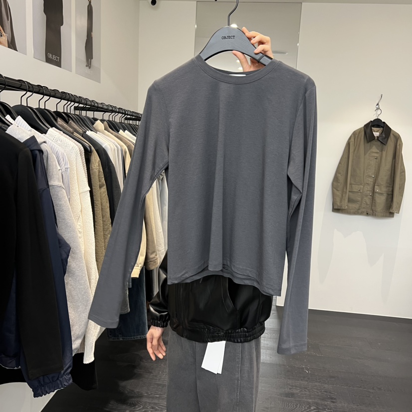 OBJECT東大門代購女裝新款推薦熱賣職業真品26春夏長袖T恤鏤空OBJECT長袖T恤圖色5