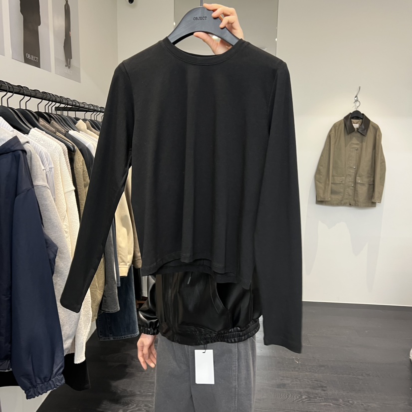 OBJECT東大門代購女裝新款推薦熱賣職業真品26春夏長袖T恤鏤空OBJECT長袖T恤圖色6