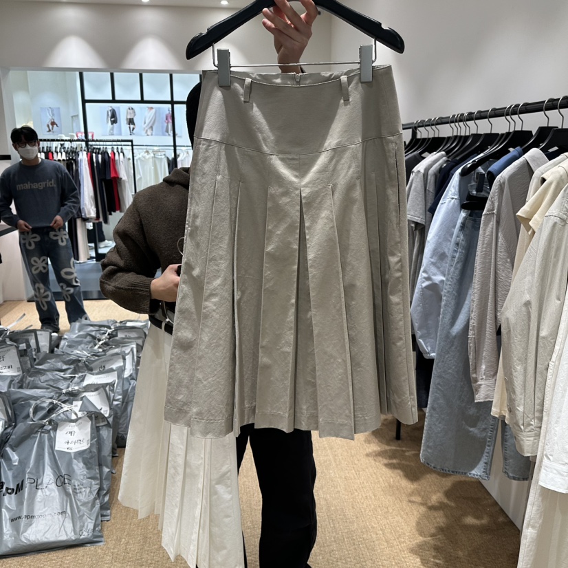 FEBRUARY 11東大門代購女裝新款休閑半身裙中短裙不含腰帶褶裥FEBRUARY 11半身裙/中短裙圖色2