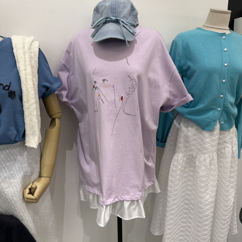 A.CES東大門代購女士新款熱賣時尚職業真品休閑人氣推薦T恤A.CEST恤圖色1