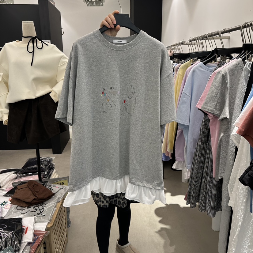 A.CES東大門代購女士新款熱賣時尚職業真品休閑人氣推薦T恤A.CEST恤圖色2