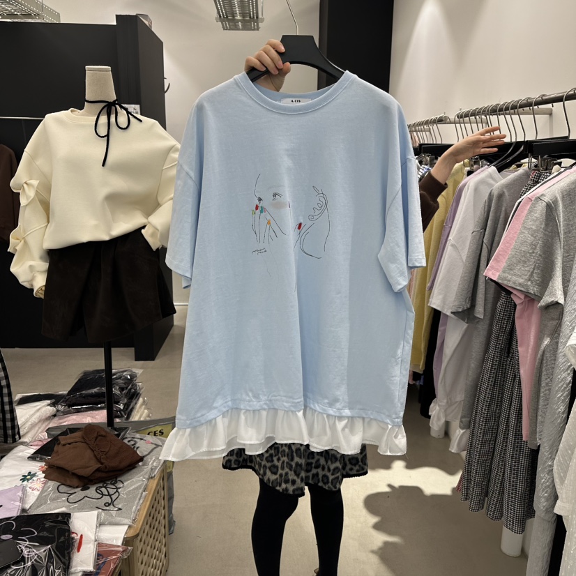 A.CES東大門代購女士新款熱賣時尚職業真品休閑人氣推薦T恤A.CEST恤圖色3