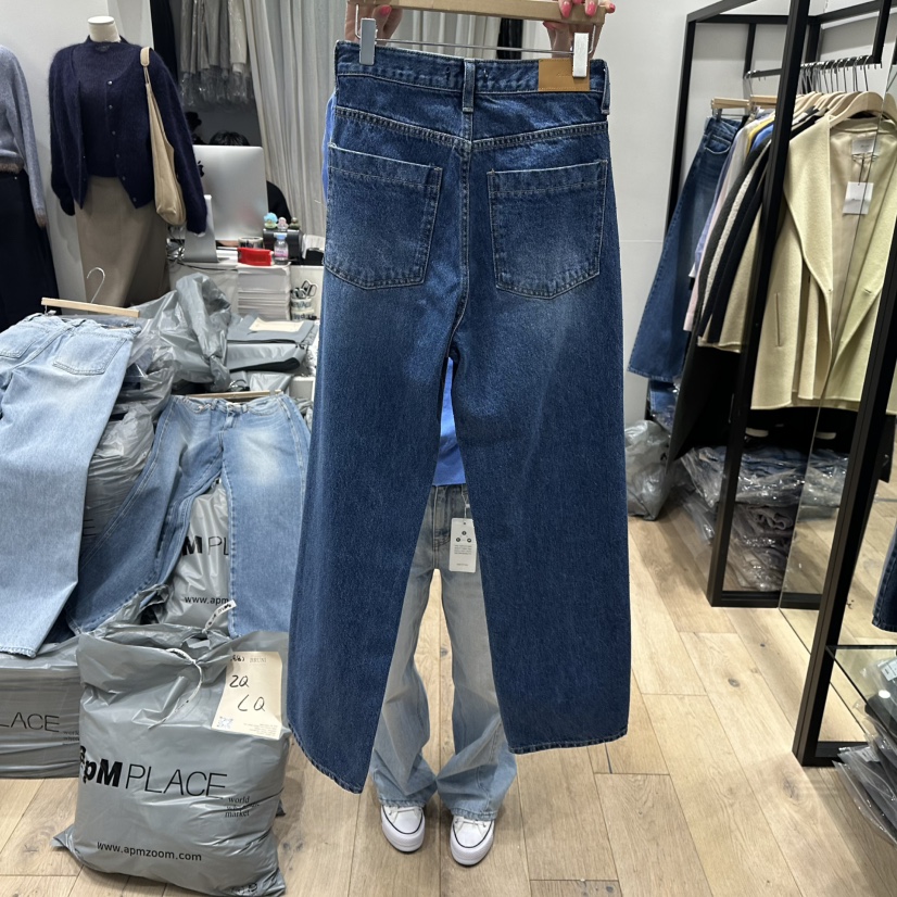 BRUNI/RICOTTA韓國代購女裝新款推薦休閑時尚人氣牛仔褲BRUNI/RICOTTA牛仔褲