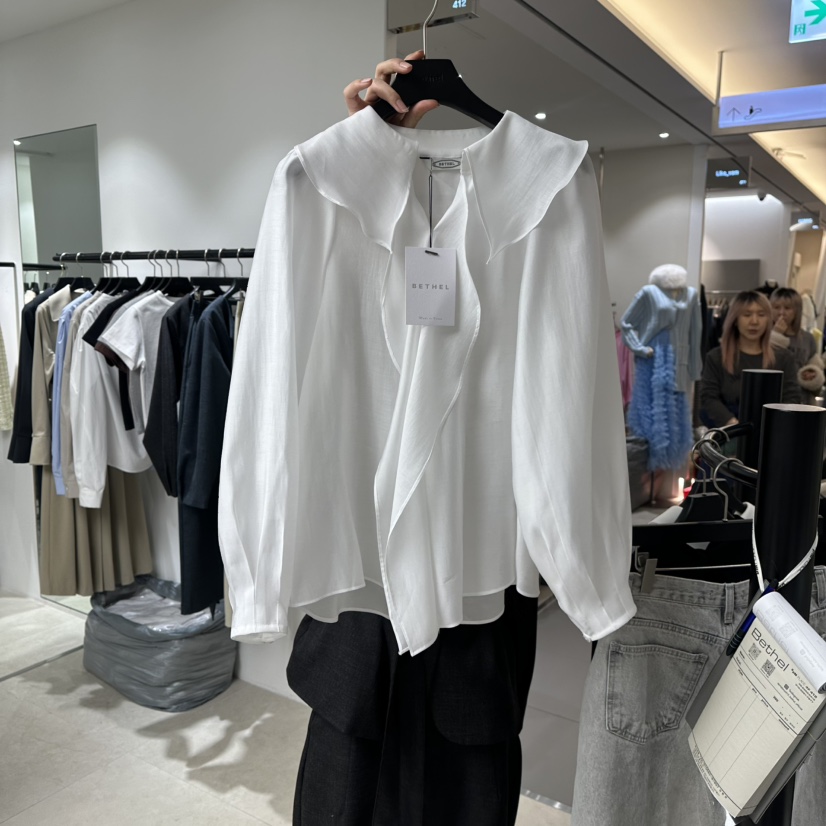 BETHEL東大門直郵女裝新款26春季熱賣時尚休閑襯衫蕾絲衫BETHEL襯衫/蕾絲衫圖色1