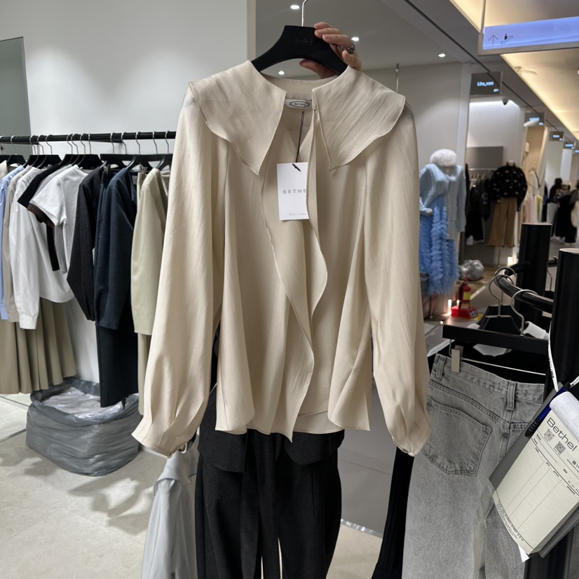 BETHEL東大門直郵女裝新款26春季熱賣時尚休閑襯衫蕾絲衫BETHEL襯衫/蕾絲衫圖色3