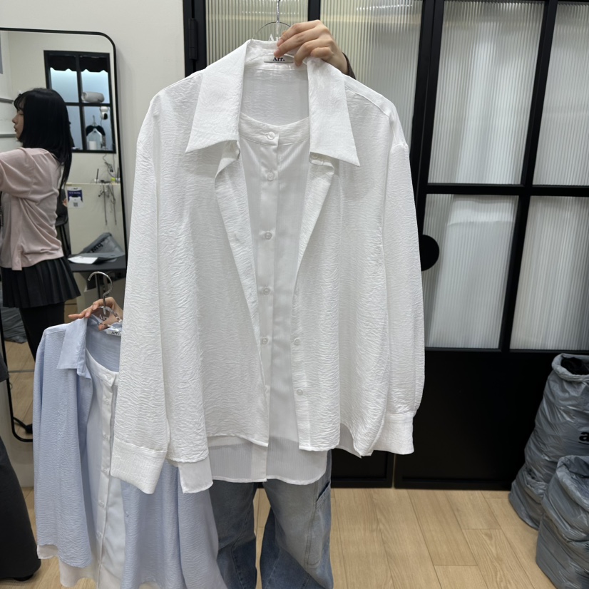 ARR東大門直郵女士新款推薦職業熱賣人氣襯衫蕾絲衫假兩件ARR襯衫/蕾絲衫圖色1