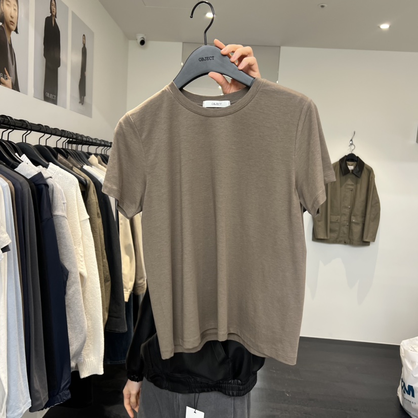 OBJECT東大門直郵女裝新品時尚推薦職業熱賣26春季T恤鏤空OBJECTT恤圖色2