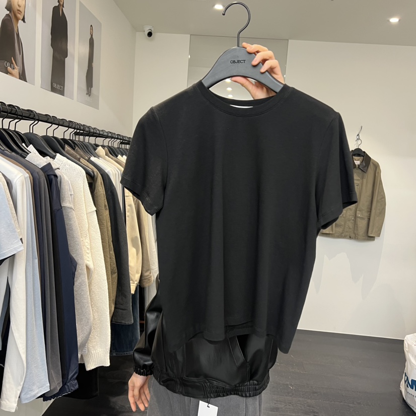 OBJECT東大門直郵女裝新品時尚推薦職業熱賣26春季T恤鏤空OBJECTT恤圖色4