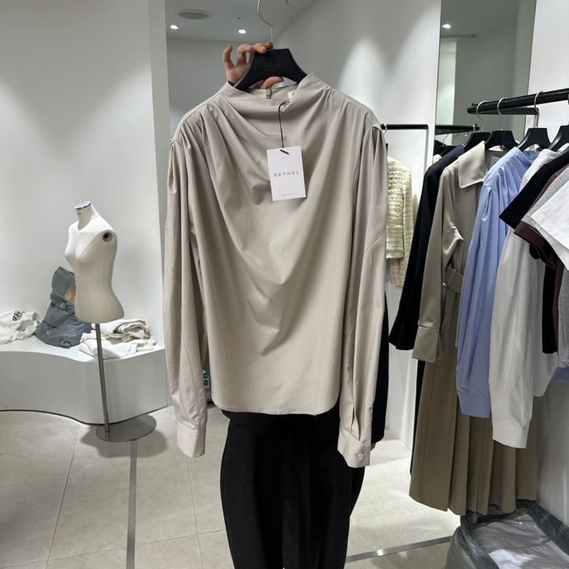 BETHEL東大門實拍女士新款26春季熱賣推薦休閑襯衫蕾絲衫BETHEL襯衫/蕾絲衫圖色2