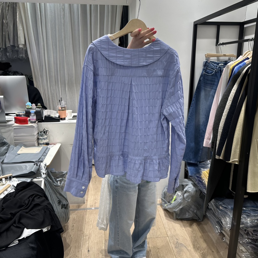 BRUNI/RICOTTA東大門實拍女士新品職業時尚人氣襯衫蕾絲衫BRUNI/RICOTTA襯衫/蕾絲衫