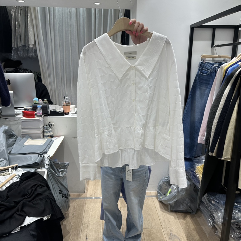 BRUNI/RICOTTA東大門實拍女士新品職業時尚人氣襯衫蕾絲衫BRUNI/RICOTTA襯衫/蕾絲衫圖色1