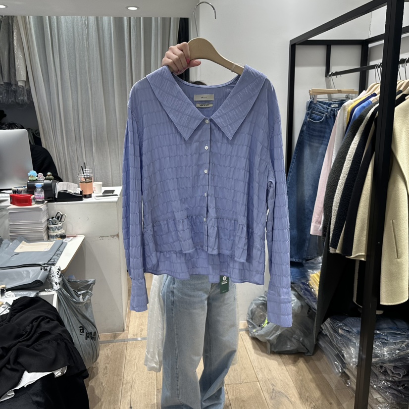 BRUNI/RICOTTA東大門實拍女士新品職業時尚人氣襯衫蕾絲衫BRUNI/RICOTTA襯衫/蕾絲衫圖色2