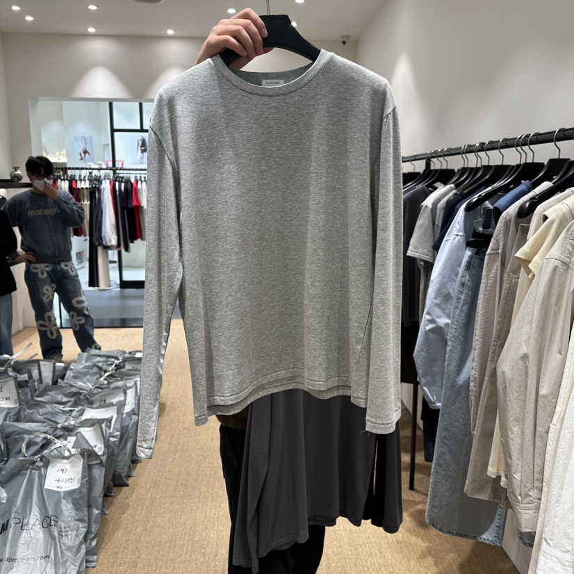 FEBRUARY 11東大門代購女裝新品職業熱賣時尚推薦長袖T恤FEBRUARY 11長袖T恤圖色2