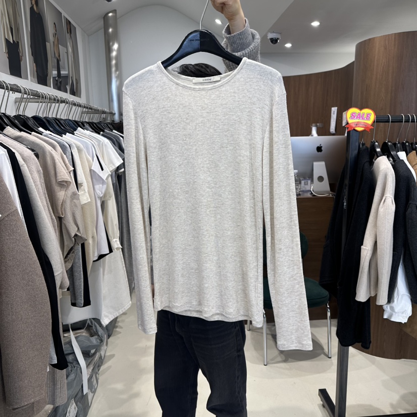 LE EDITION韓國代購女士新款26春季休閑熱賣職業長袖T恤LE BOENE長袖T恤圖色1