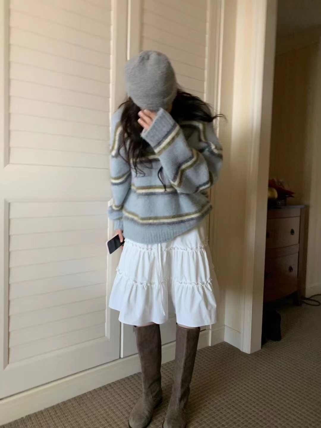 PYT-ot東大門實拍女士新品職業時尚熱賣推薦人氣針織衫條紋pretty young thing針織衫