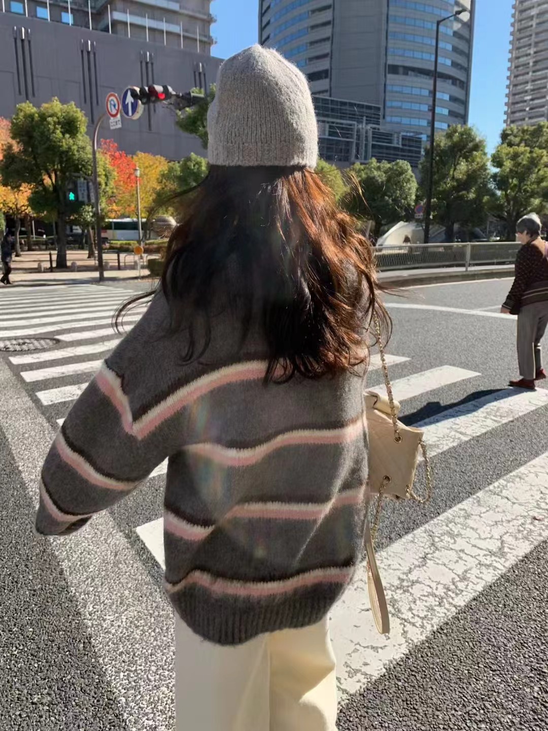 PYT-ot東大門實拍女士新品職業時尚熱賣推薦人氣針織衫條紋pretty young thing針織衫