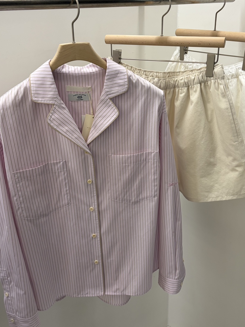 REGULARLY/PLACOR韓國直郵女裝新品真品26春夏襯衫蕾絲衫條紋REGULARLY/PLACOR襯衫/蕾絲衫