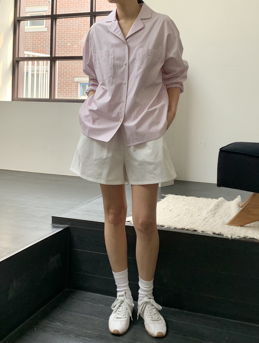 REGULARLY/PLACOR韓國直郵女裝新品真品26春夏襯衫蕾絲衫條紋REGULARLY/PLACOR襯衫/蕾絲衫