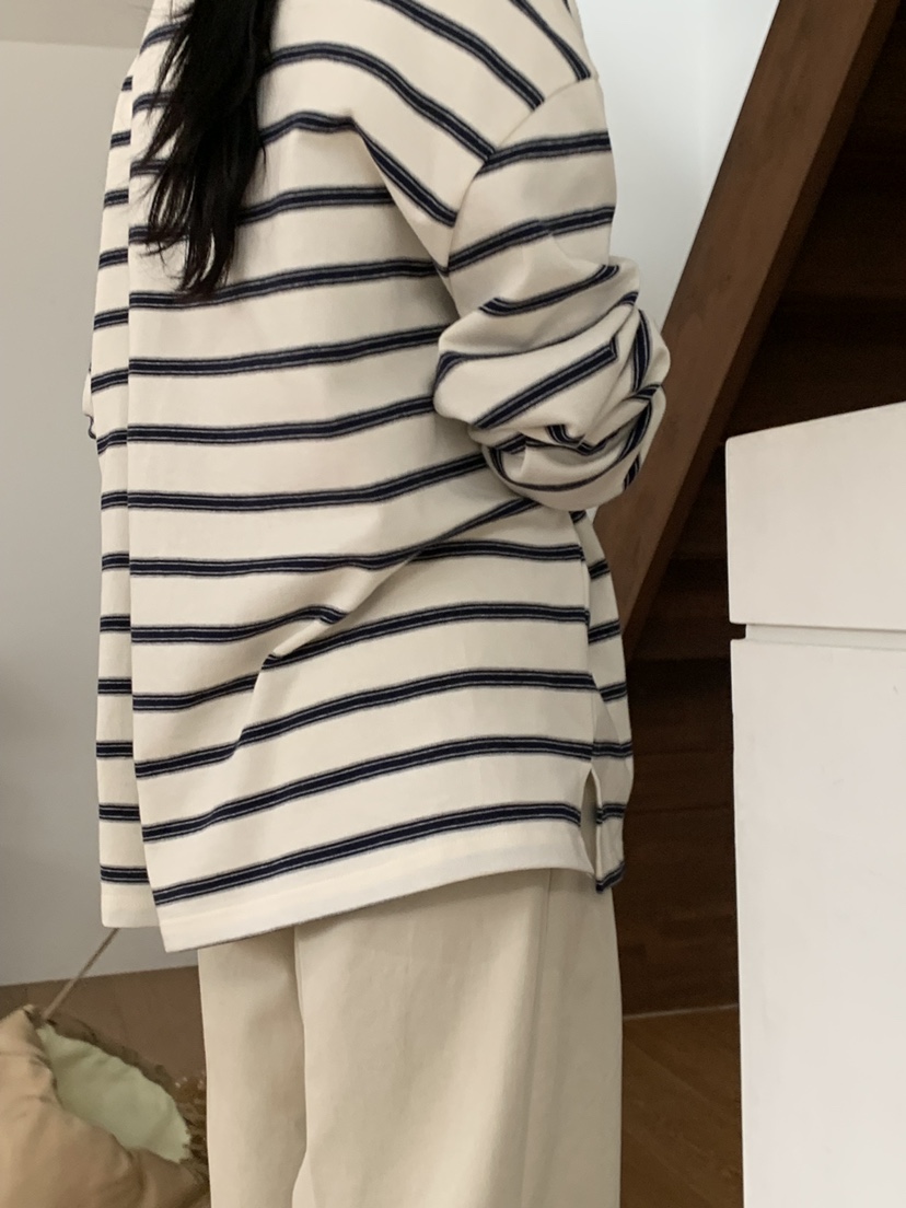 REGULARLY/PLACOR韓國直郵女士新品時尚26春夏長袖T恤條紋REGULARLY/PLACOR長袖T恤