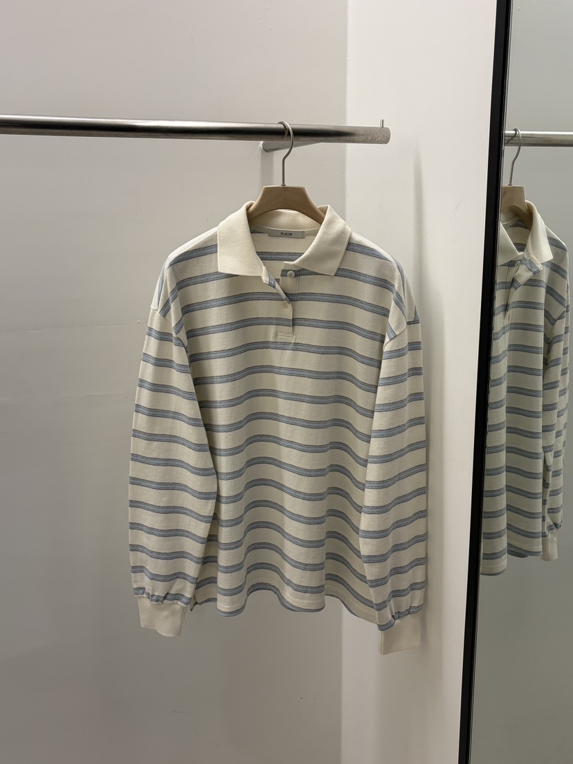 REGULARLY/PLACOR韓國直郵女士新品時尚26春夏長袖T恤條紋REGULARLY/PLACOR長袖T恤圖色1淺藍色