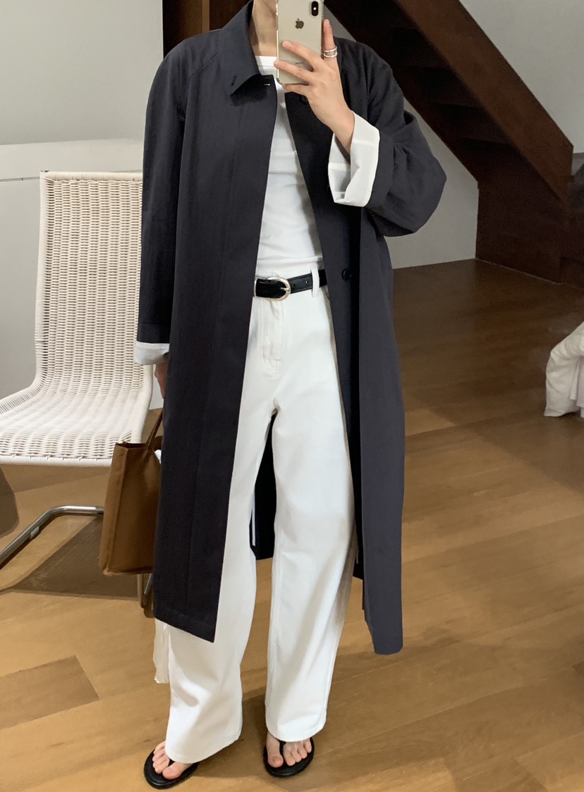 REGULARLY/PLACOR東大門實拍女士新款熱賣長款風衣含腰帶REGULARLY/PLACOR長款風衣