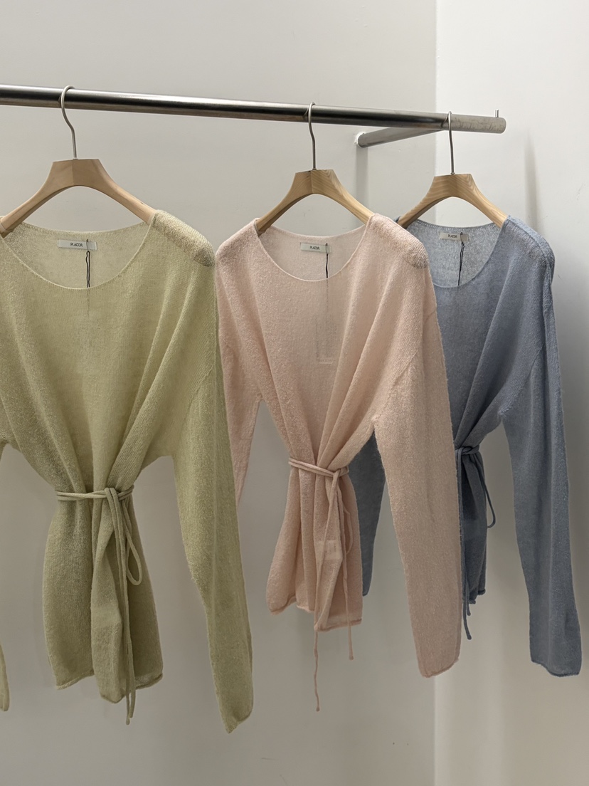 REGULARLY/PLACOR東大門實拍女士新款人氣針織衫含腰繩馬海毛REGULARLY/PLACOR針織衫