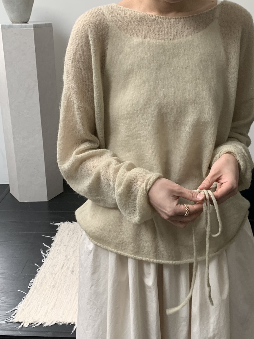 REGULARLY/PLACOR東大門實拍女士新款人氣針織衫含腰繩馬海毛REGULARLY/PLACOR針織衫