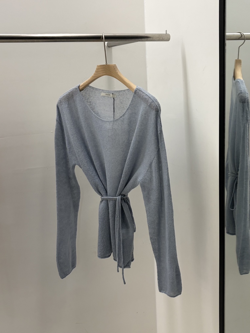 REGULARLY/PLACOR東大門實拍女士新款人氣針織衫含腰繩馬海毛REGULARLY/PLACOR針織衫圖色1