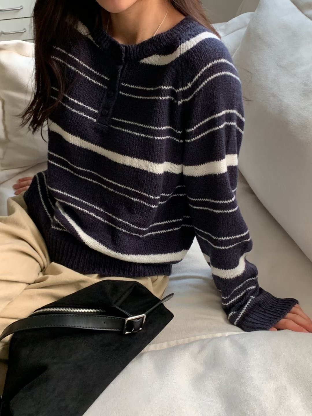 LOOK東大門代購女裝新品真品推薦熱賣職業時尚針織衫馬海毛LOOK針織衫